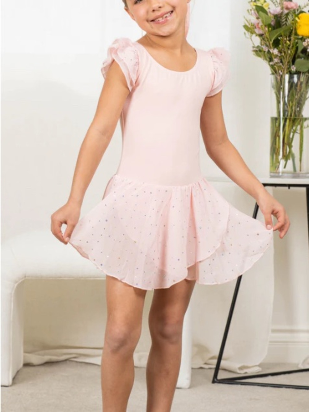 Arshiner Girls' Pink Sparkle Ballet Dress